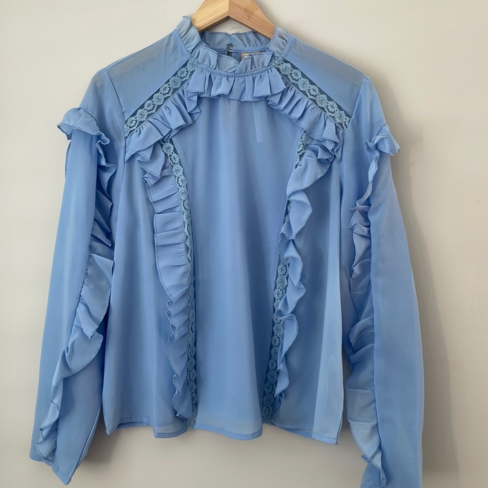 NWT ASOS Size 12, Periwinkle Blue Blouse